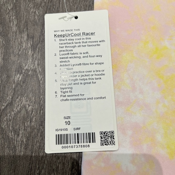 Ivivva KeepUrCool Racerback Tank - Size 10 - Picture 3 of 3